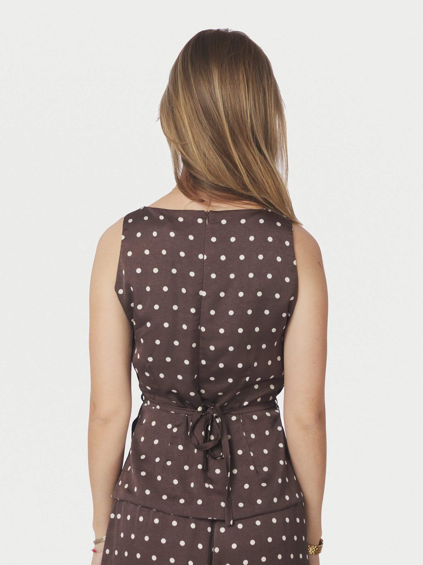 Nassa Big Dot Top - Dark Brown