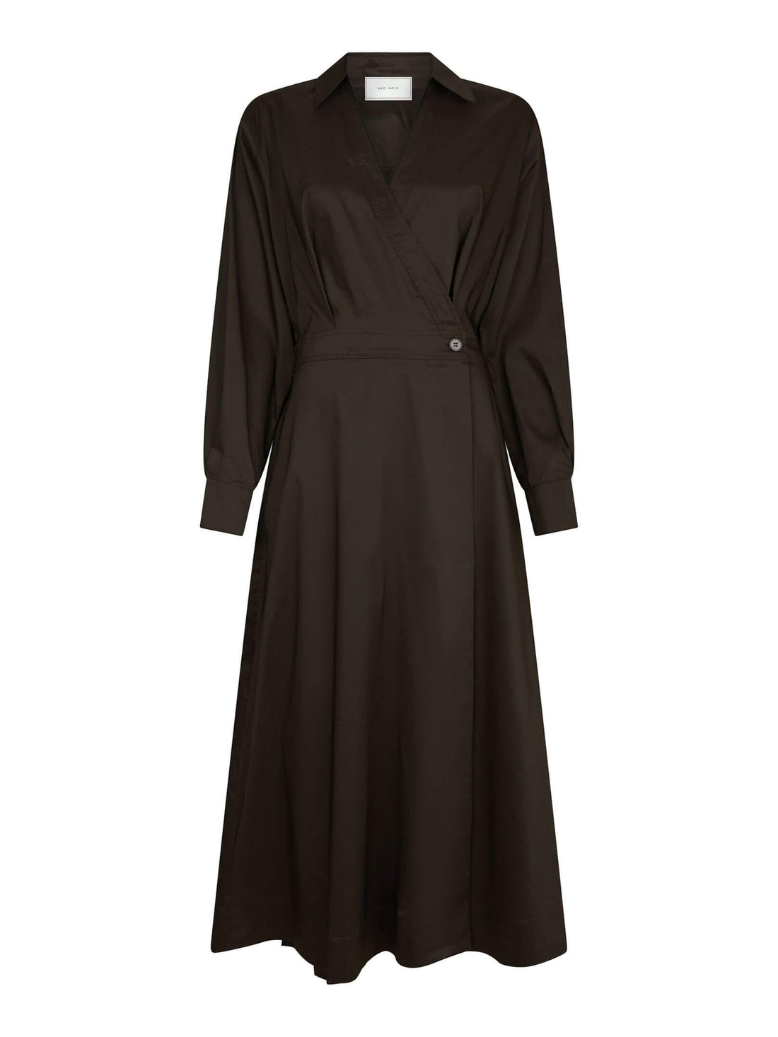 Ottana Poplin Dress - Chocolate Brown