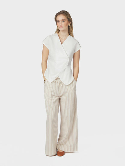 Fidi Poplin Top - White