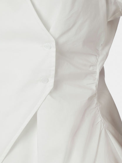 Fidi Poplin Top - White