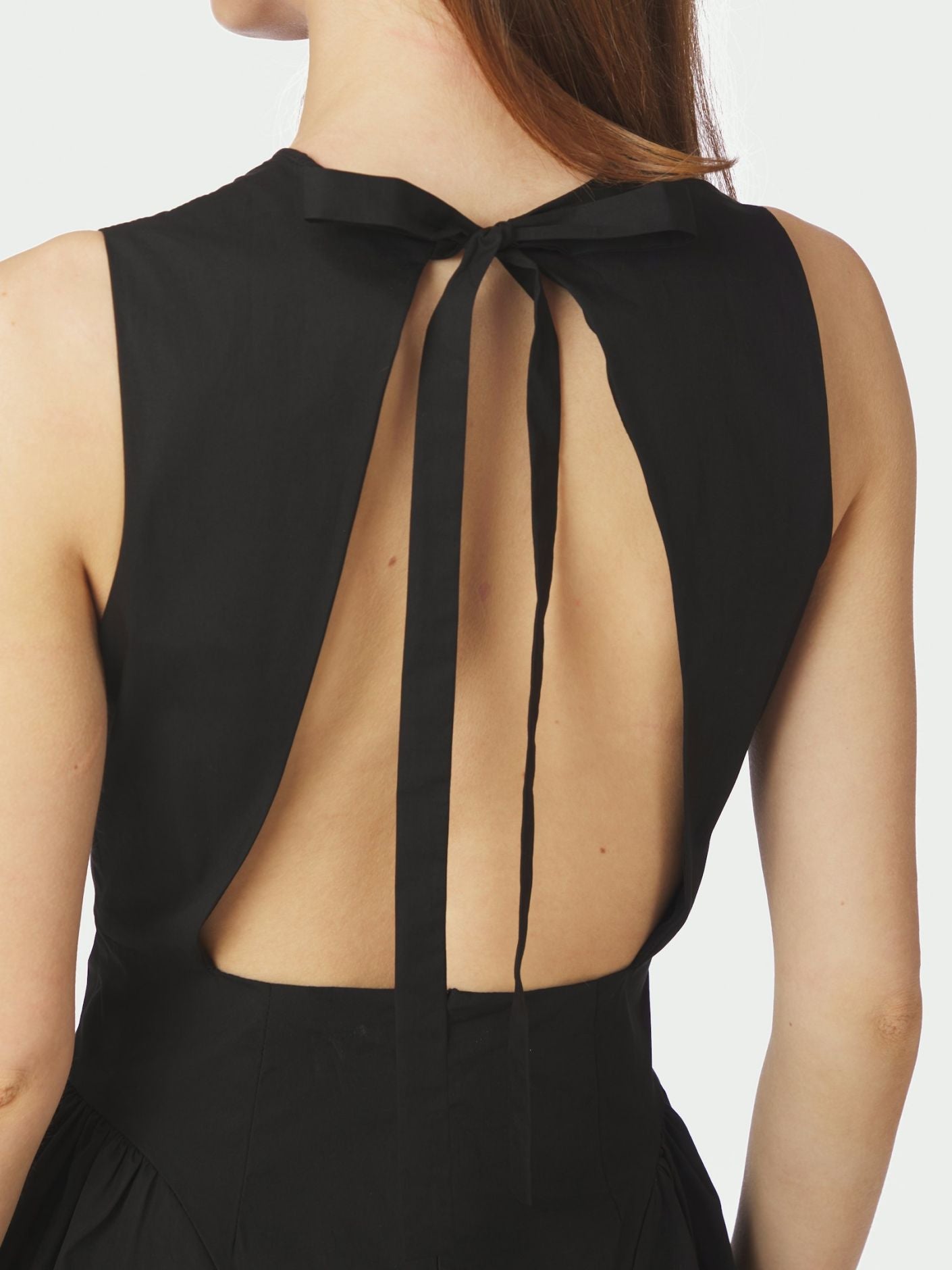 Zora Poplin Dress - Black
