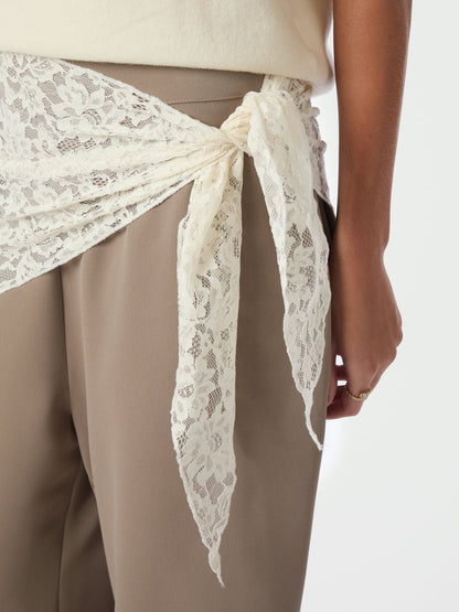 Serina Lace Scarf - Creme