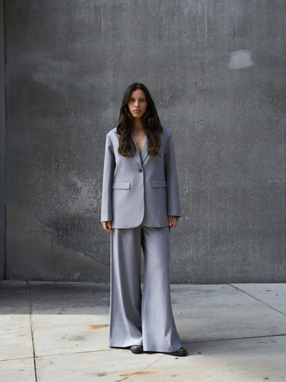 Aarielle Structure Blazer - Grey Melange