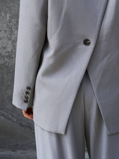 Aarielle Structure Blazer - Grey Melange