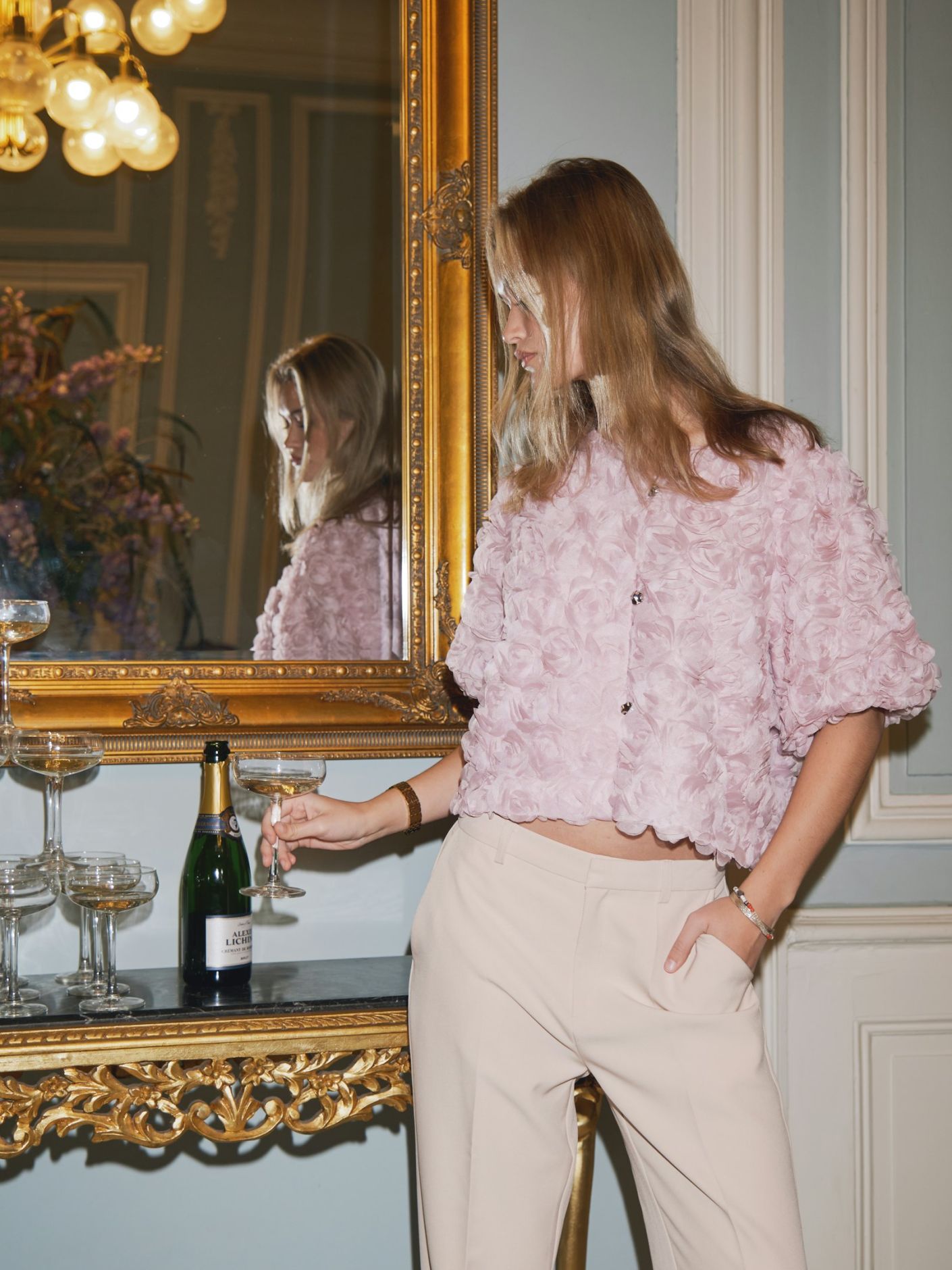 Aisa Flower Blouse - Rose