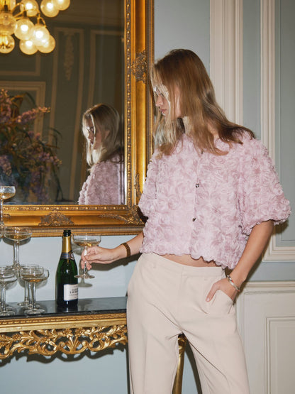 Aisa Flower Blouse - Rose