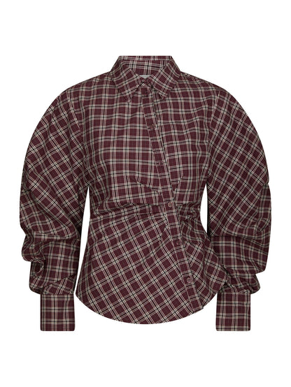 Neoella Medium Check Shirt - Plum