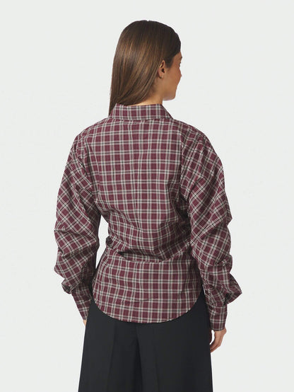 Neoella Medium Check Shirt - Plum
