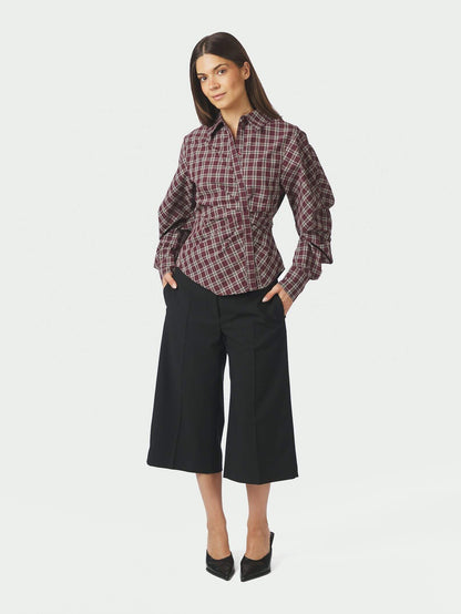 Neoella Medium Check Shirt - Plum