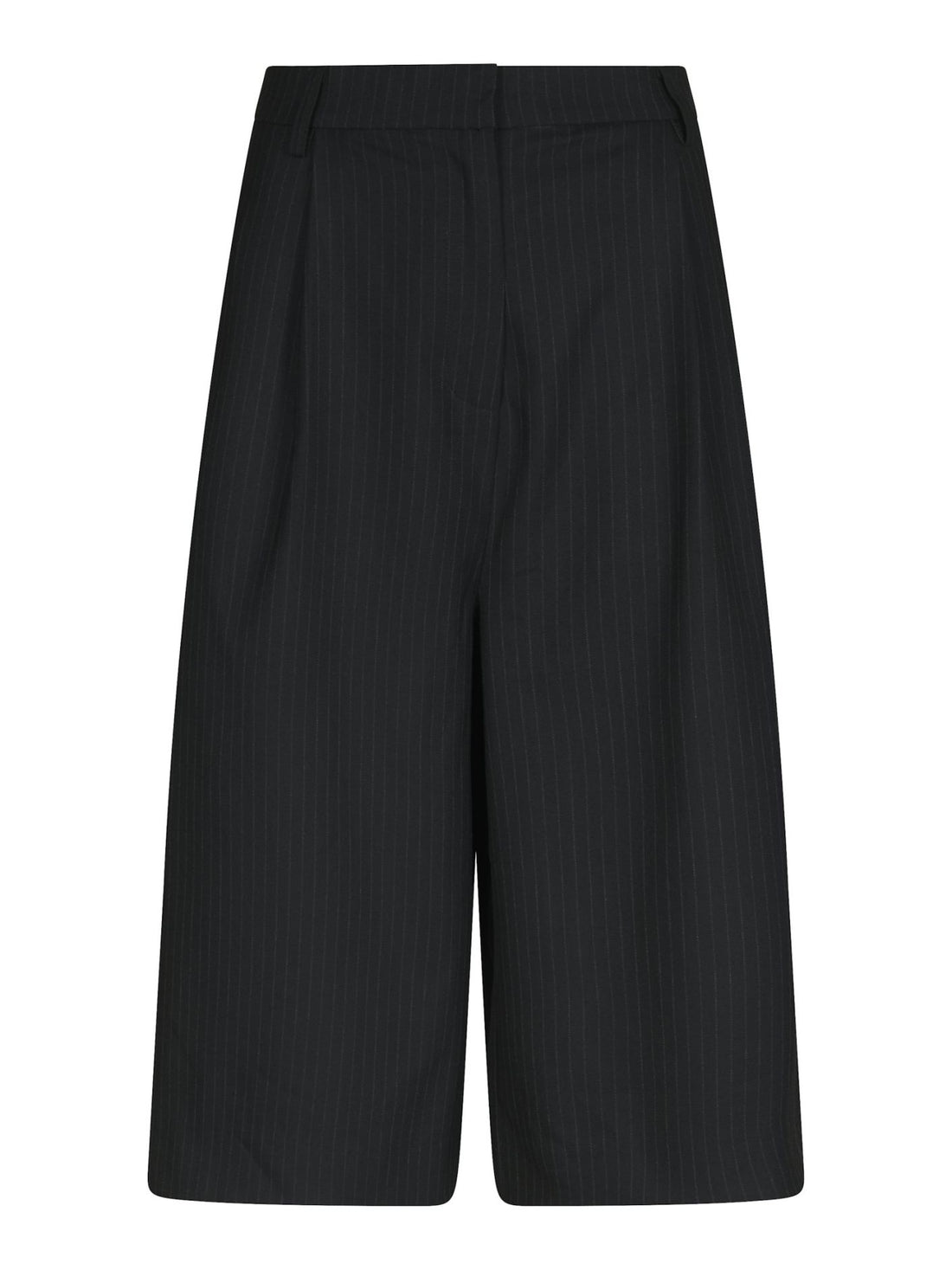 Rima Slim Pinstripe Shorts - Dark Navy