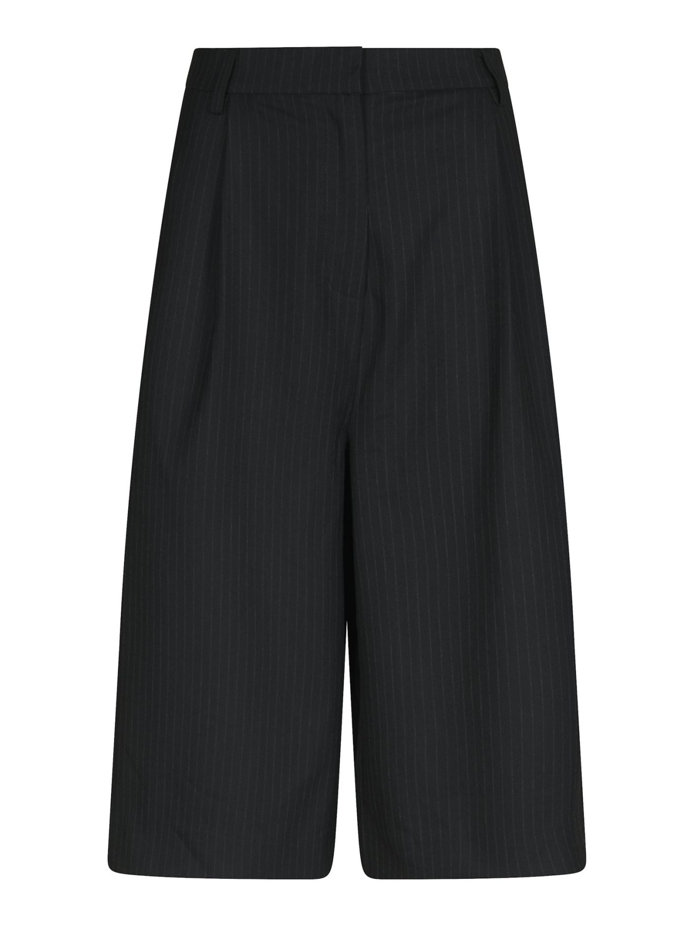 Rima Slim Pinstripe Shorts - Dark Navy