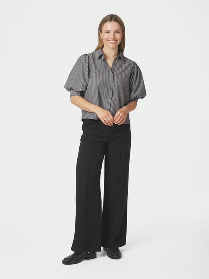 Etta Stripe B Shirt - Dark Grey