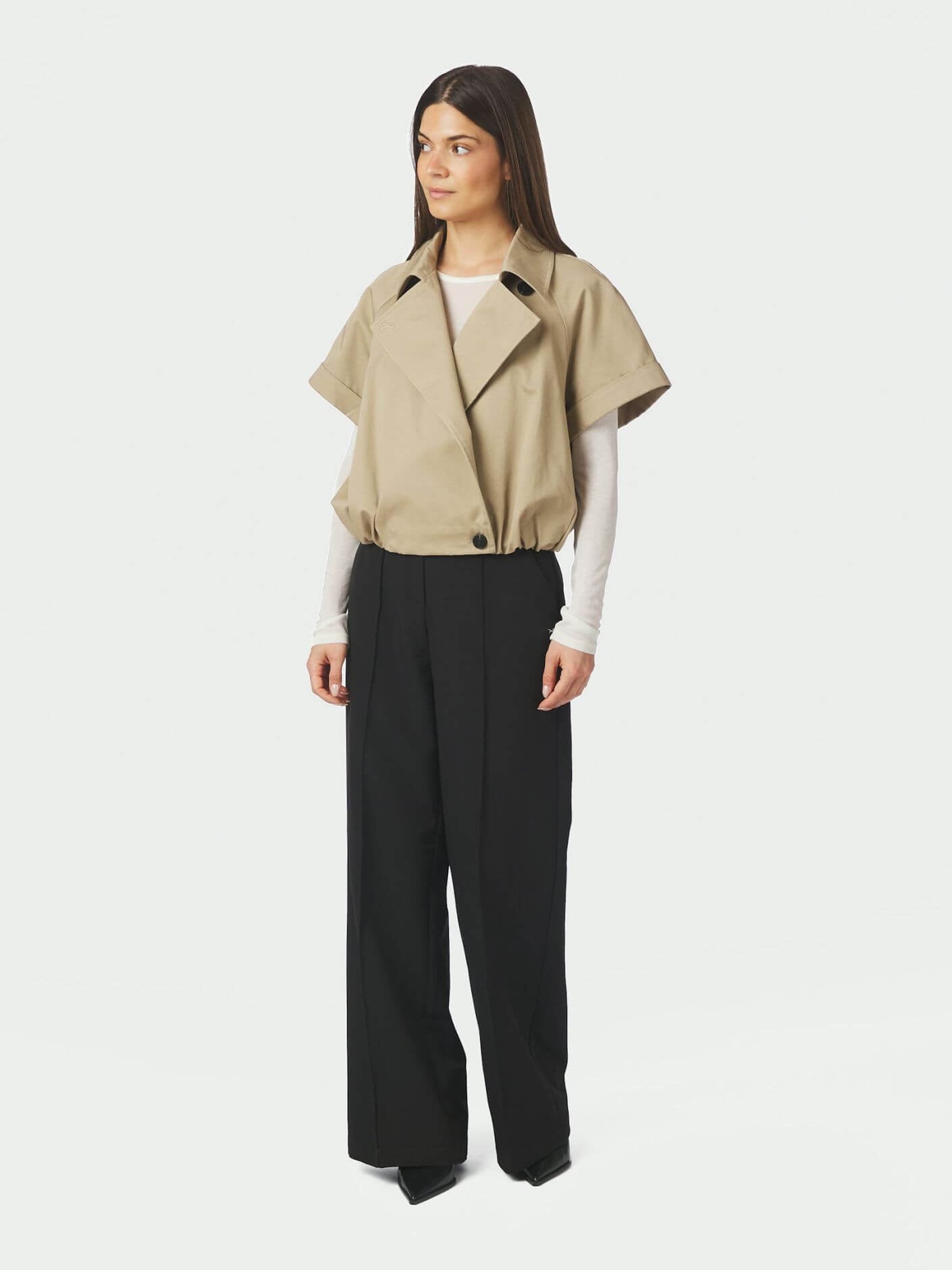 Lisha Trench Vest - Taupe