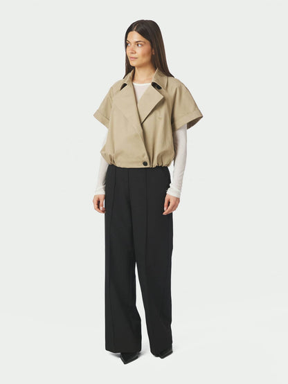 Lisha Trench Vest - Taupe