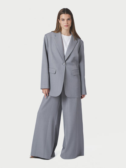 Janel Structure Pants - Grey Melange