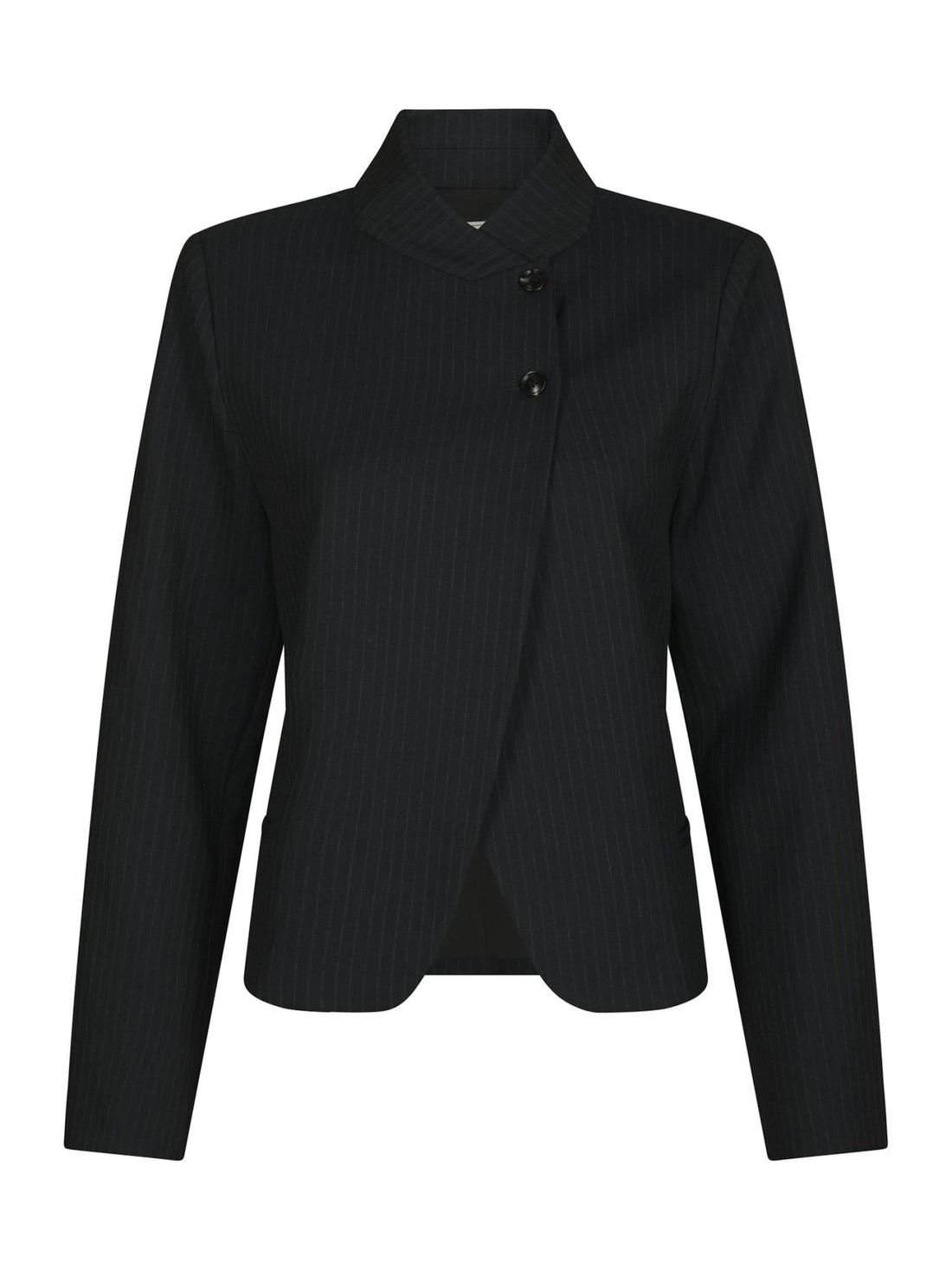 Tiria Slim Pinstripe Blazer - Dark Navy