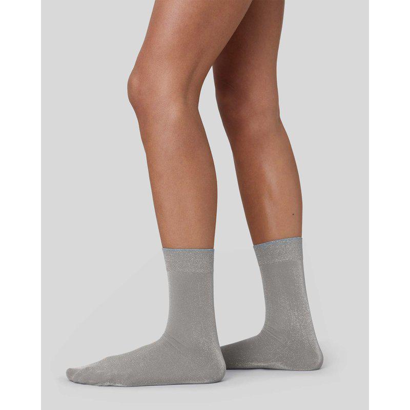 Ines shimmery socks - Light Grey