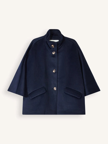 Zoelle Wool cape - Dark Blue