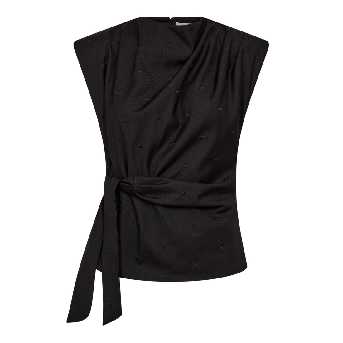 SagaCC pleat Top - Black