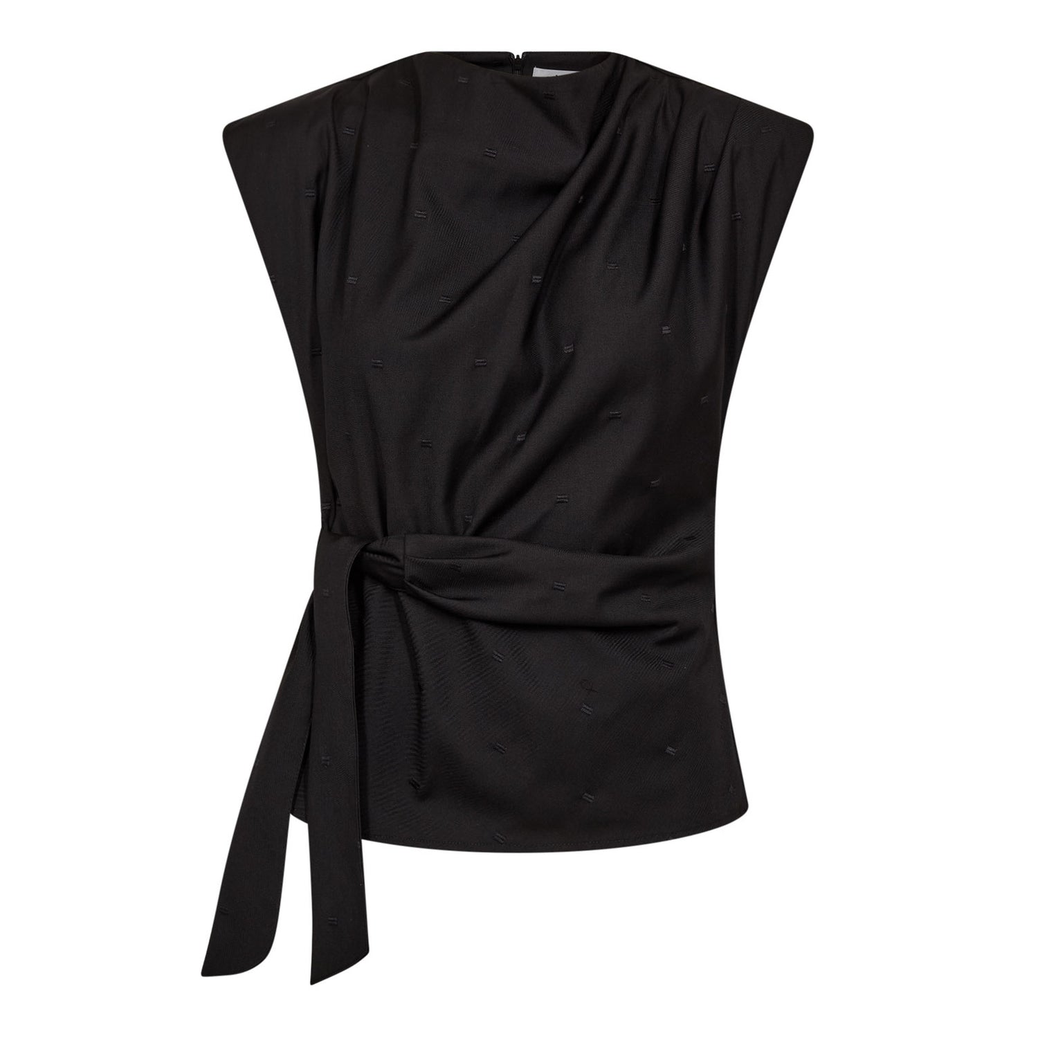 SagaCC pleat Top - Black