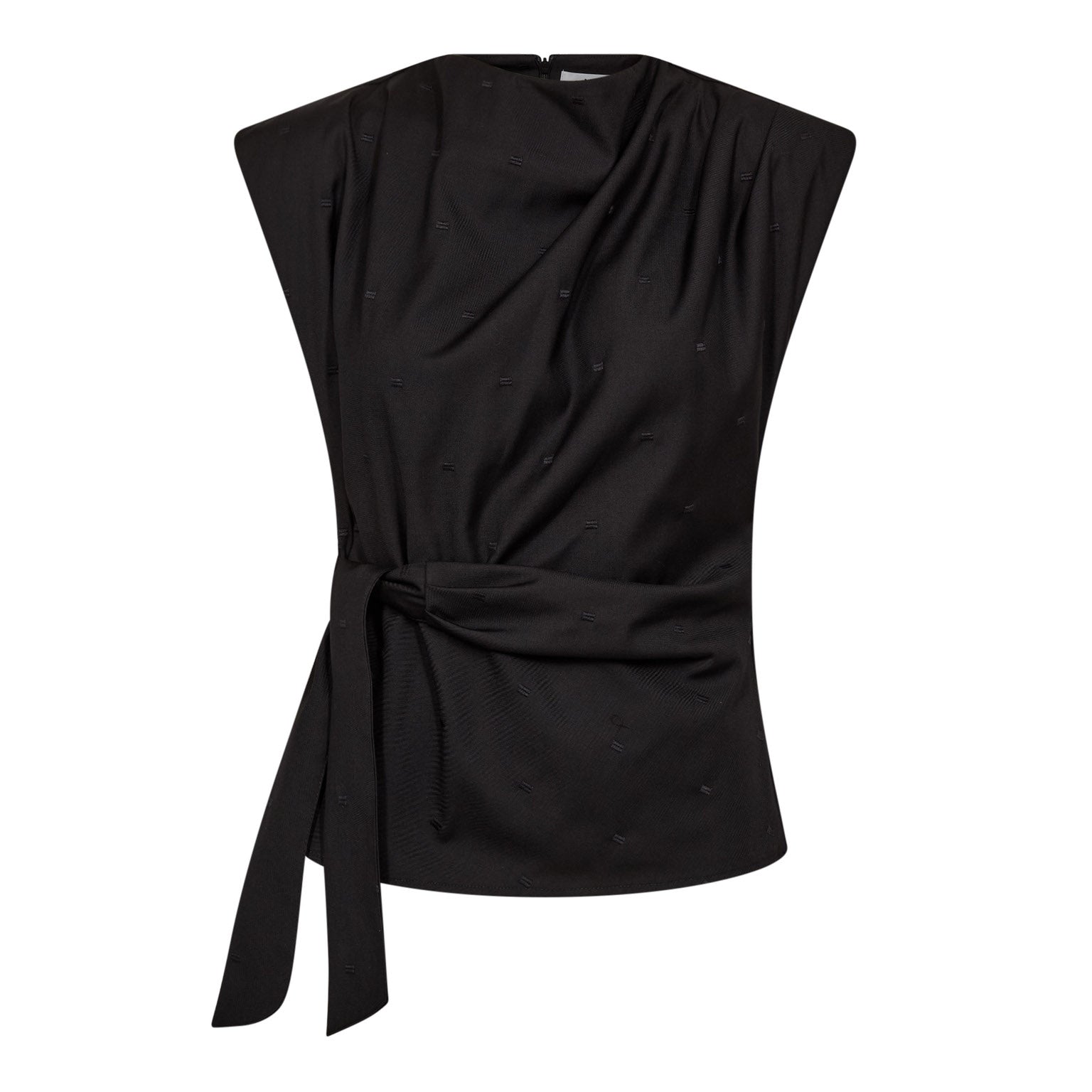 SagaCC pleat Top - Black