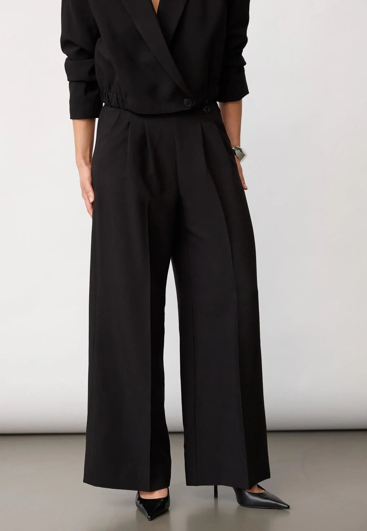 AcileCC Pleat Pant - Black