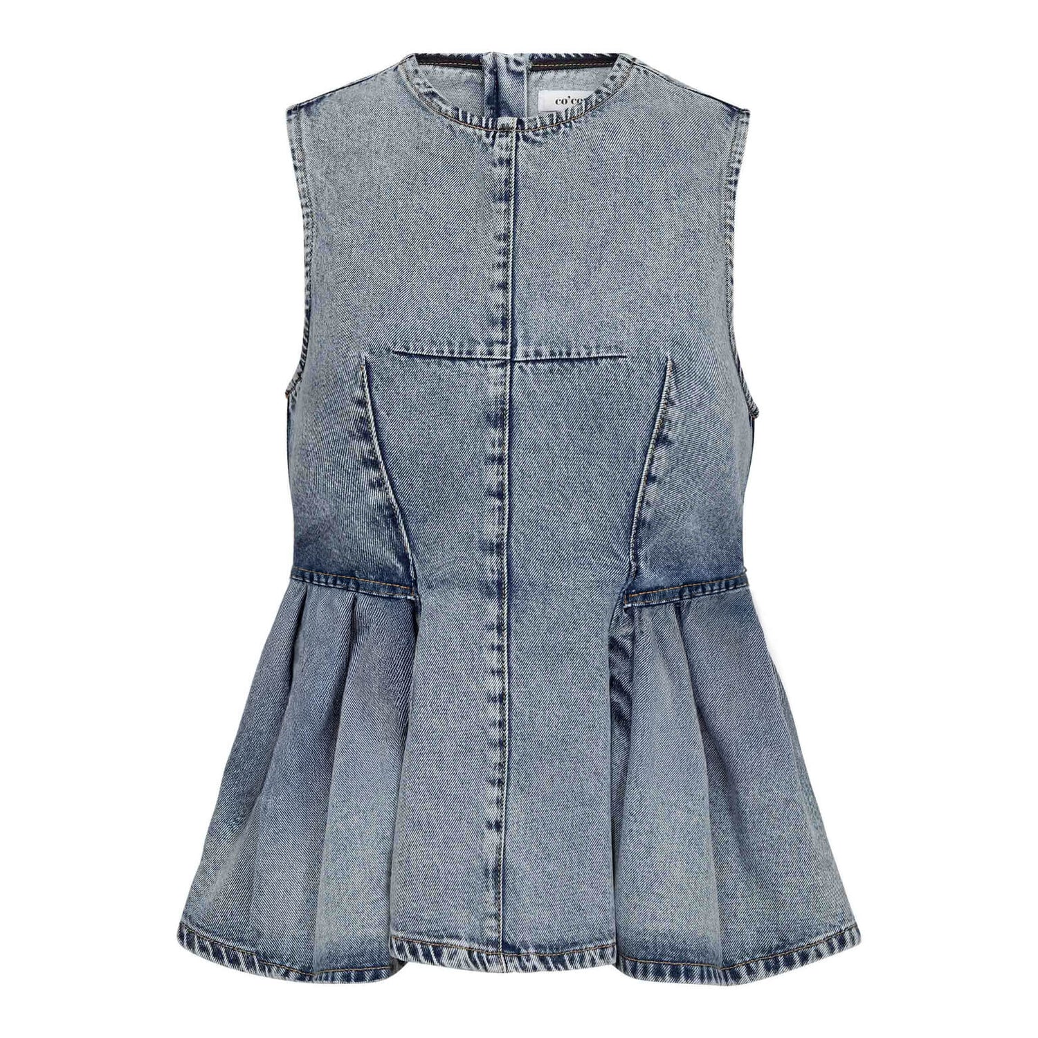 PancyCC Denim Top - Fade Denim