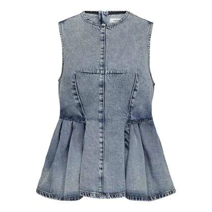 PancyCC Denim Top - Fade Denim