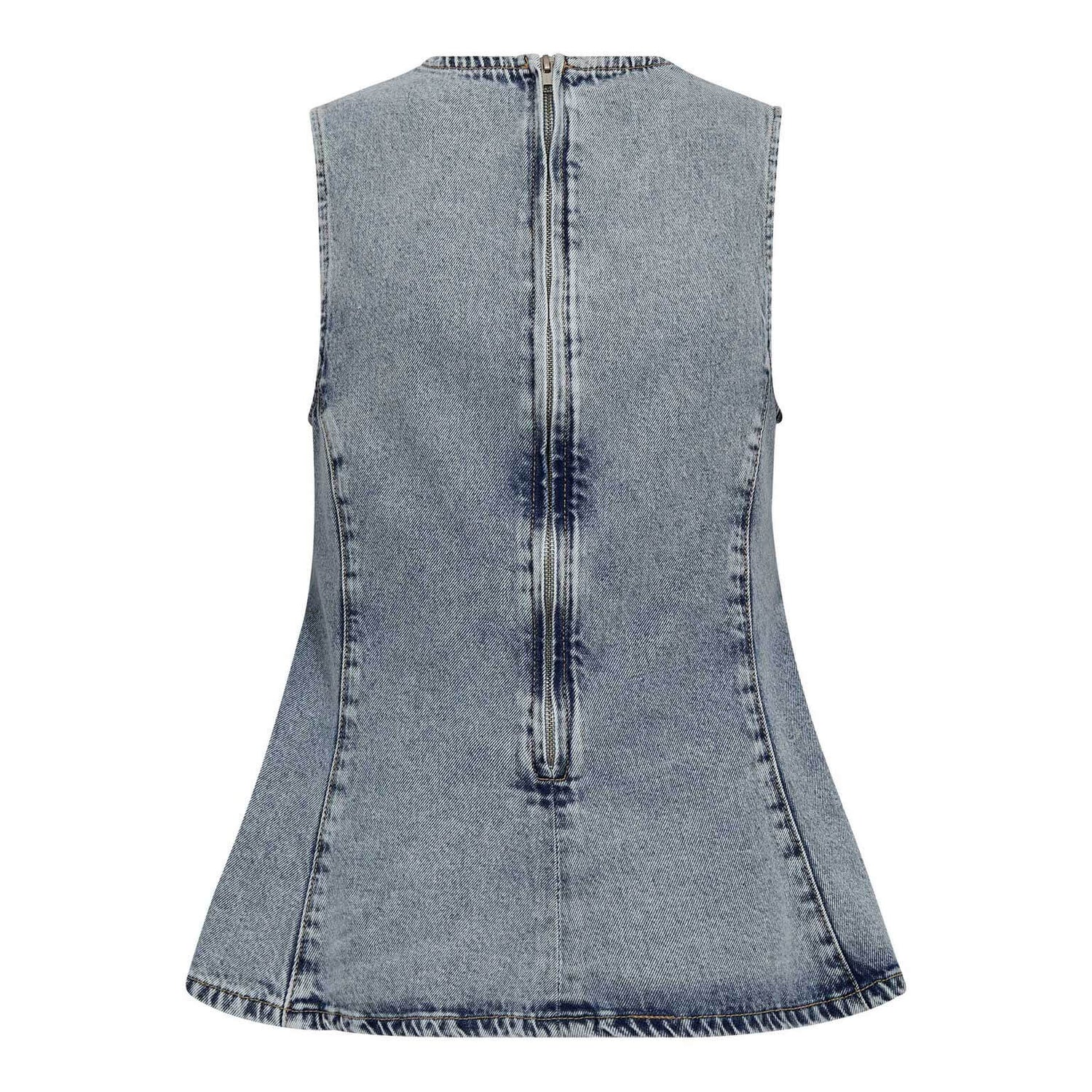 PancyCC Denim Top - Fade Denim