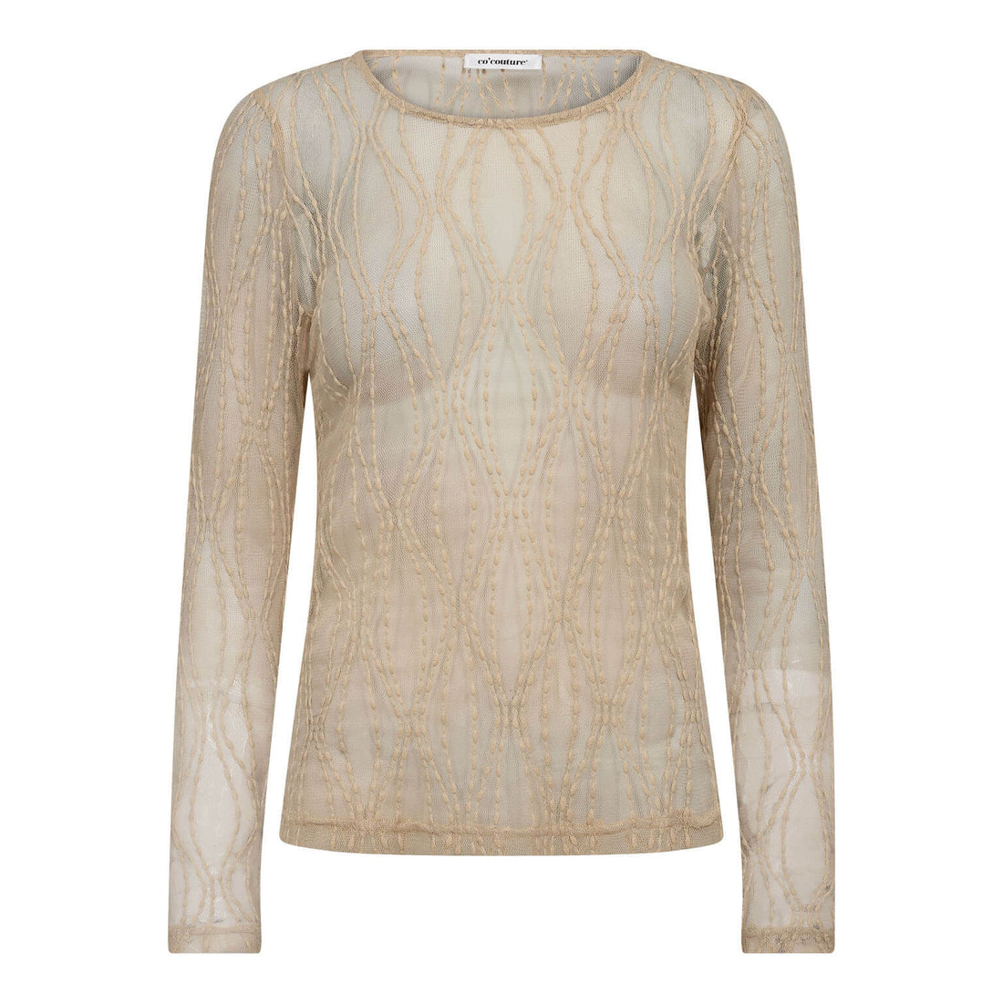 MarcyCC Mesh O-blouse - Bone