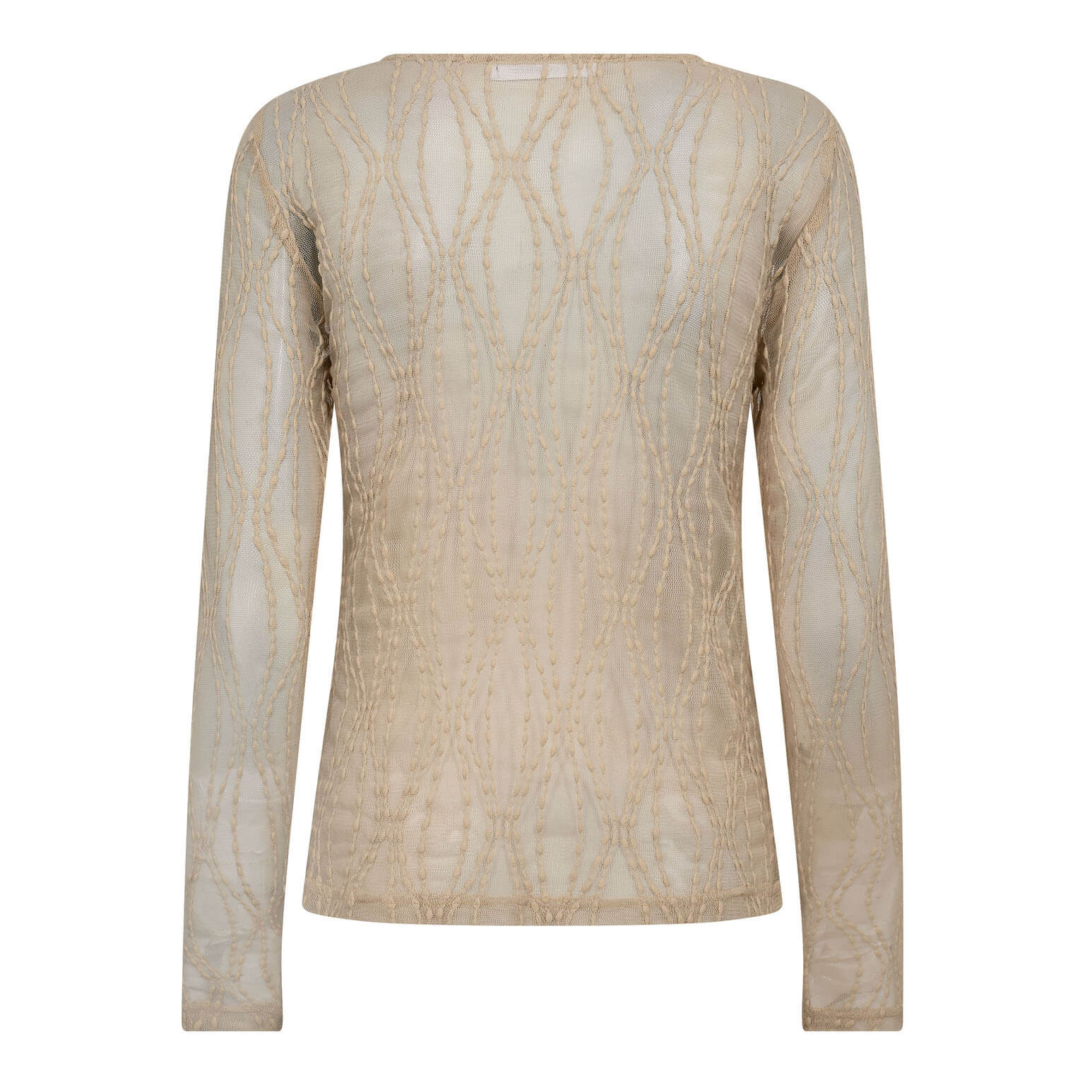 MarcyCC Mesh O-blouse - Bone