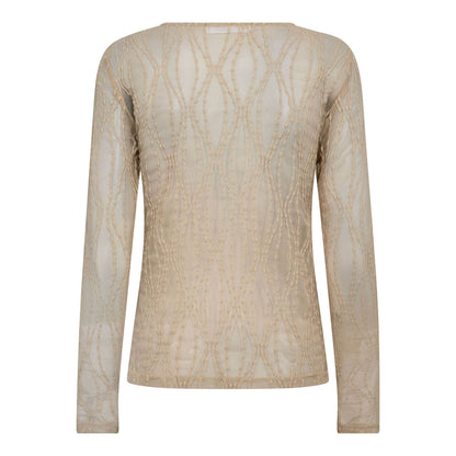 MarcyCC Mesh O-blouse - Bone