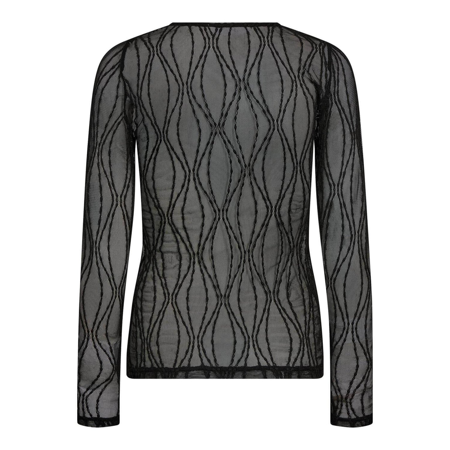 MarcyCC Mesh O-blouse - Black