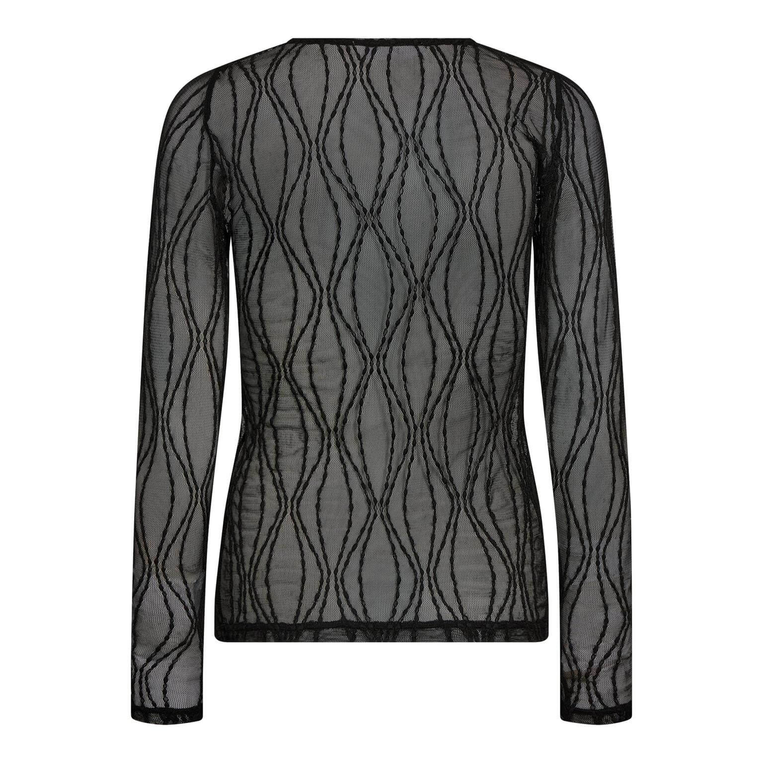 MarcyCC Mesh O-blouse - Black