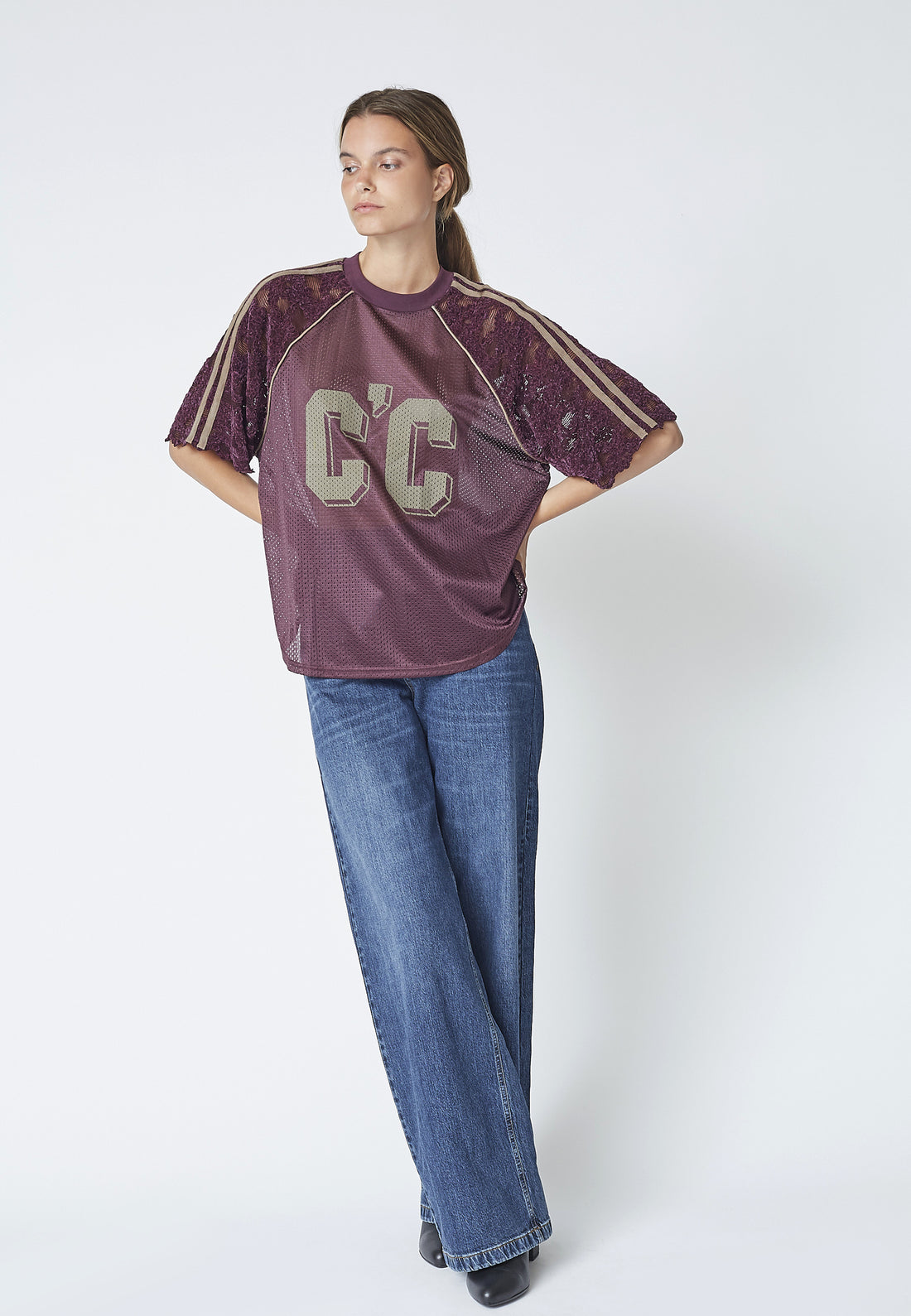 TreyCC Lace Tee - Walnut
