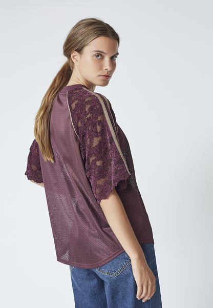 TreyCC Lace Tee - Walnut