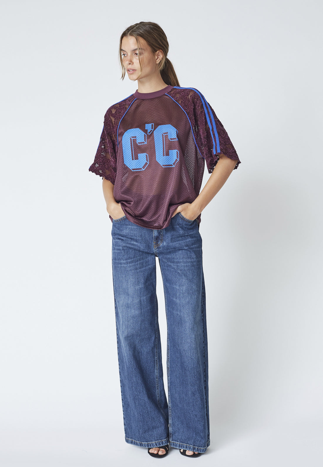 TreyCC Lace Tee - New Blue