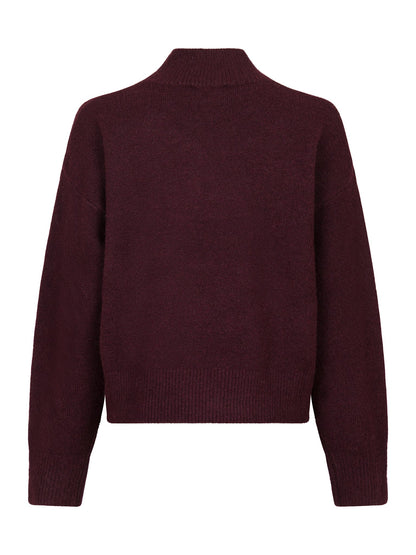 Paulina Knit Blouse - Wine