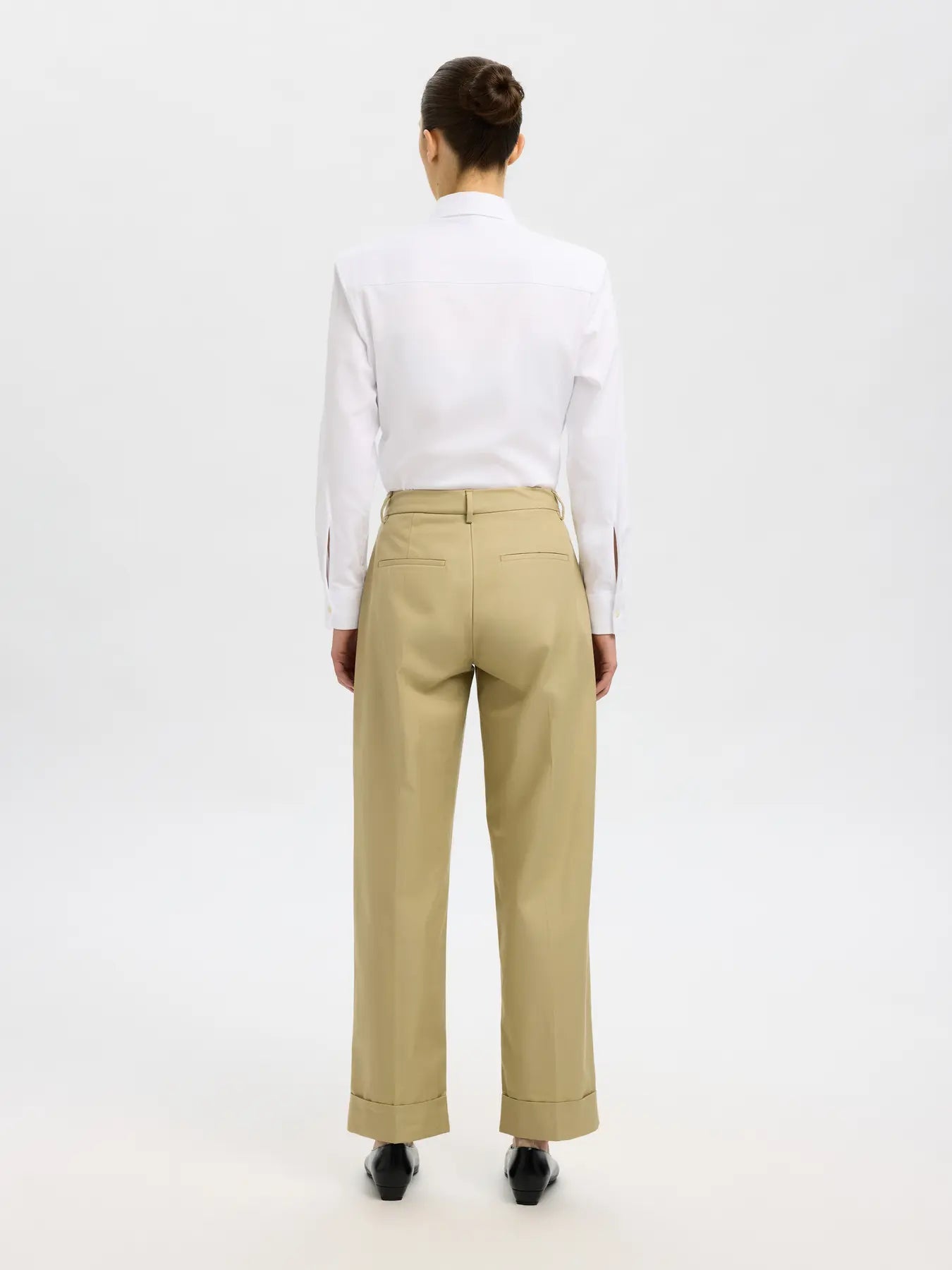 Slftapered-dora pant - Slate green