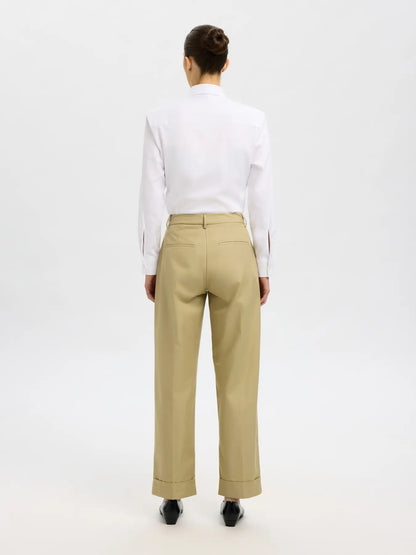 Slftapered-dora pant - Slate green