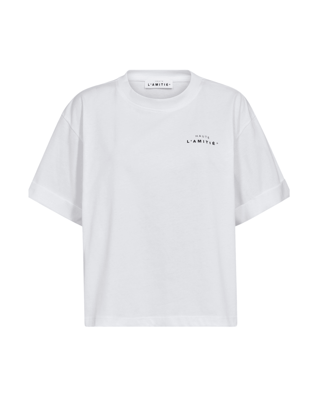 HL Crew Neck Crop Tee - White