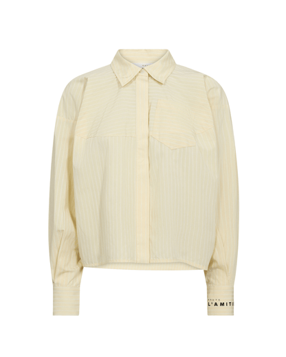 Sophie Yellow Stripe Shirt - Pale Yellow