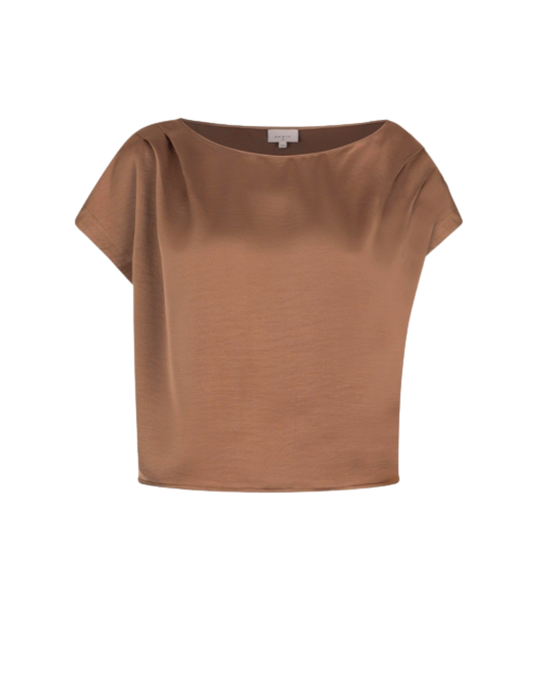 Roam Satin Drapey Top - Mocha Mouse