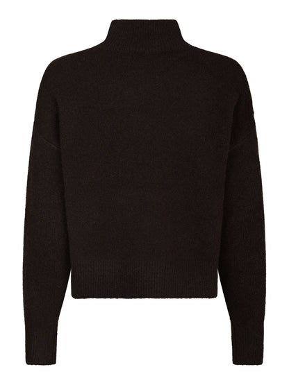 Paulina Knit Blouse - Dark Brown