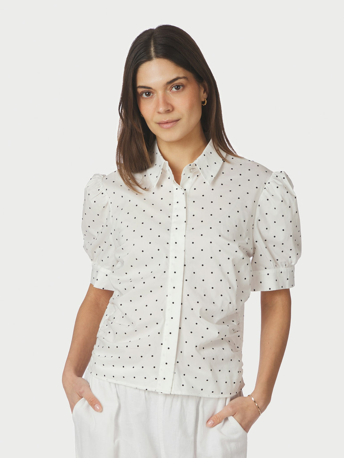 Frannie Dot Shirt - Off White