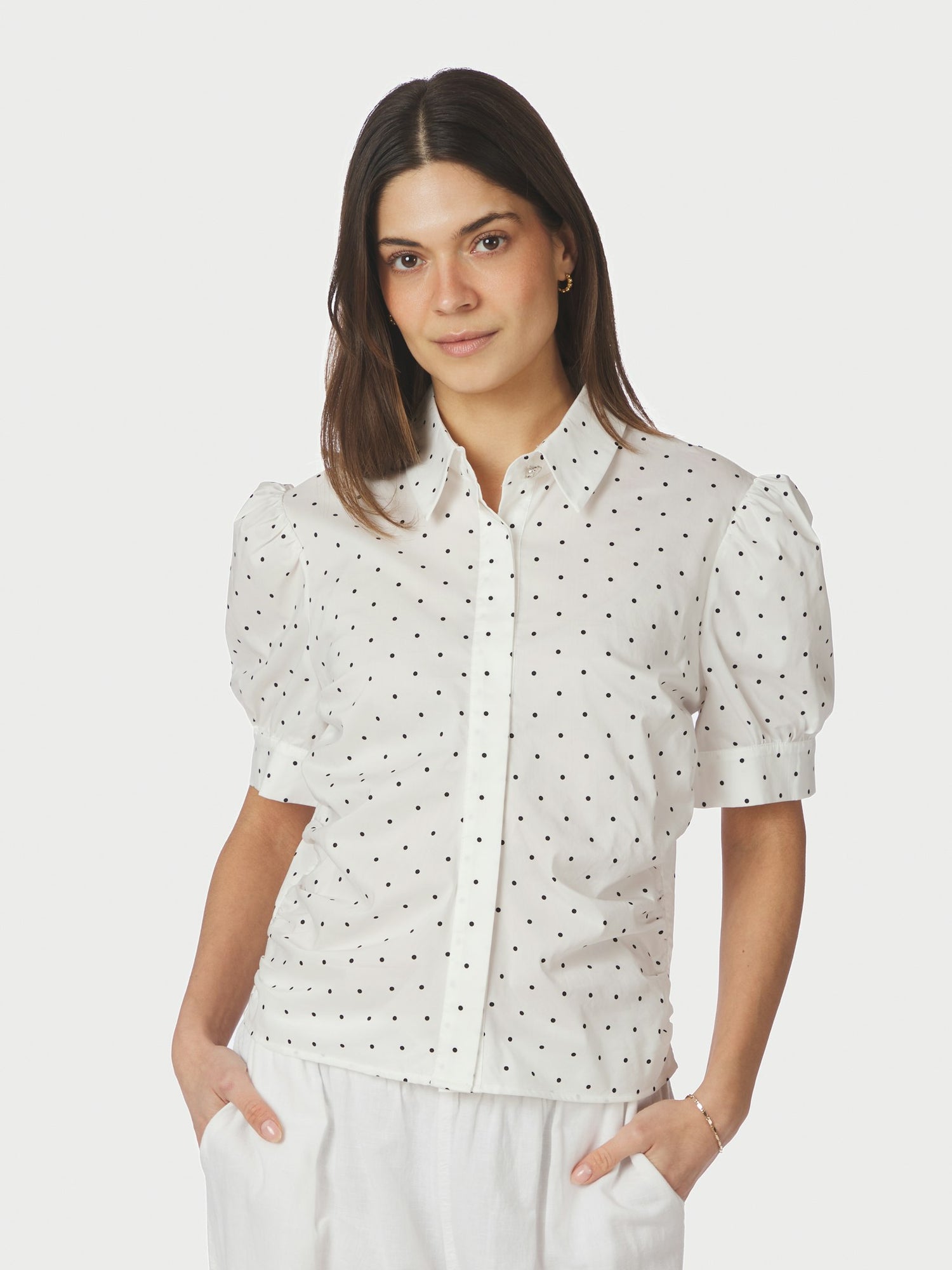 Frannie Dot Shirt - Off White