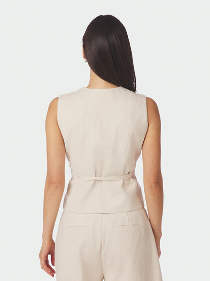 Samara Ramie Waistcoat - Natural