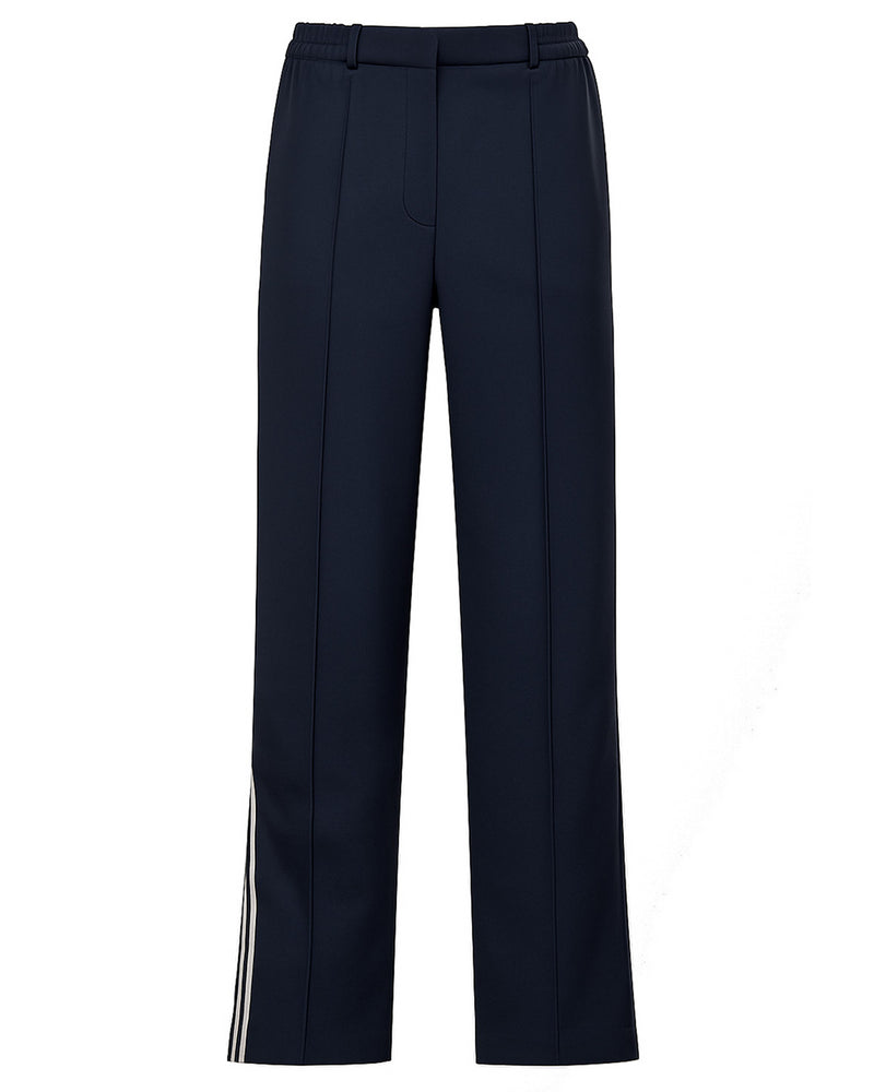 June Trouser - Dark blue/stripe white