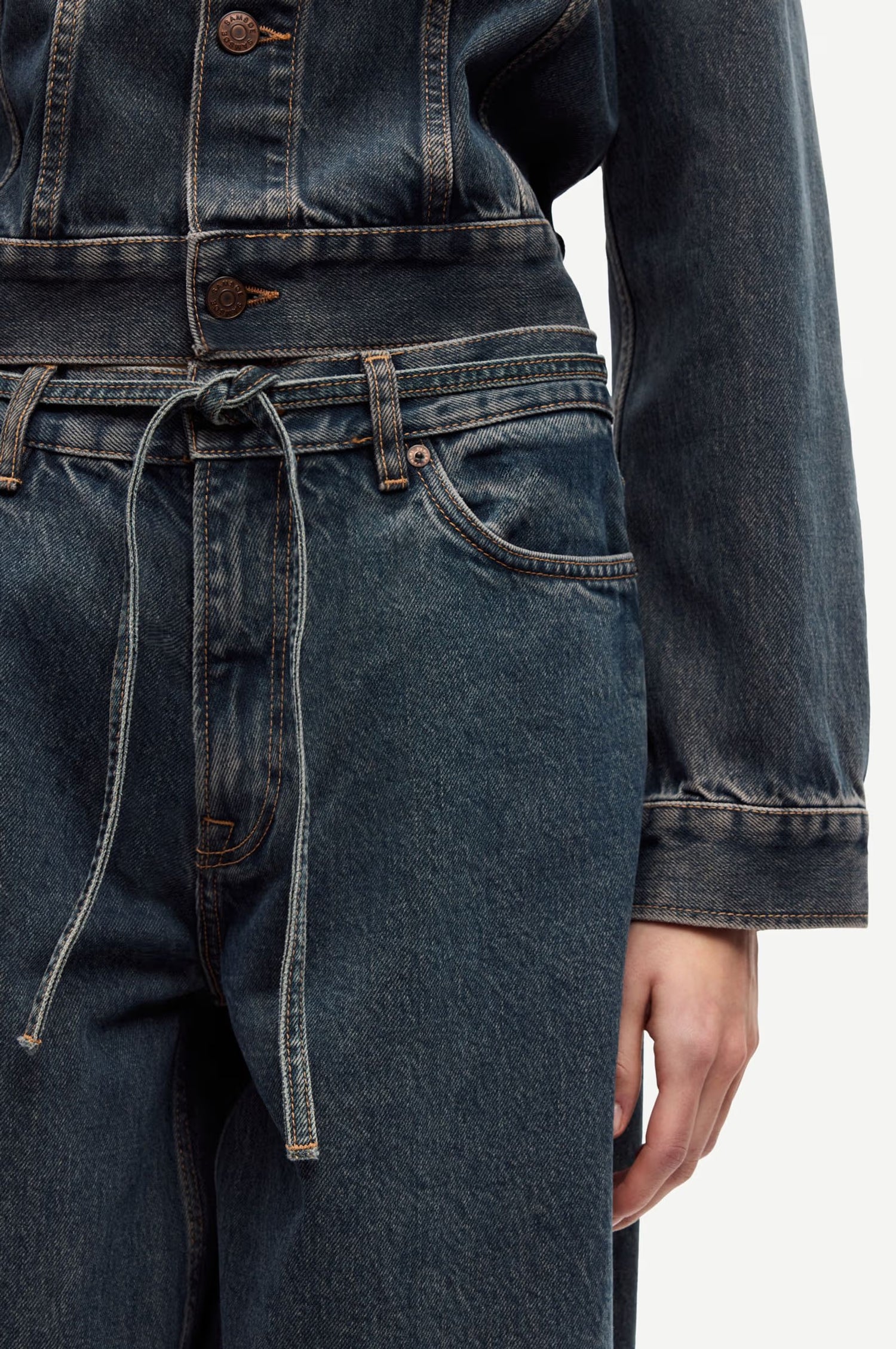 Saharper jeans belt - Burnt oak