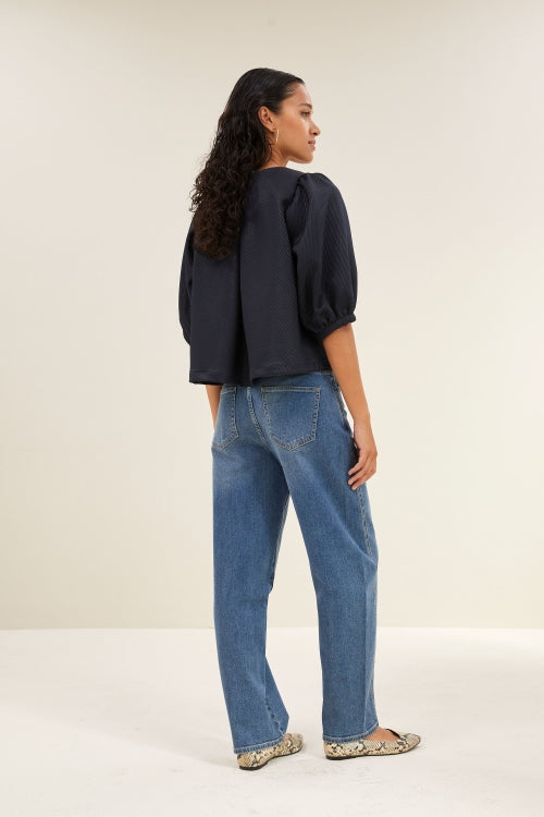 begum mid denim pant - Denim